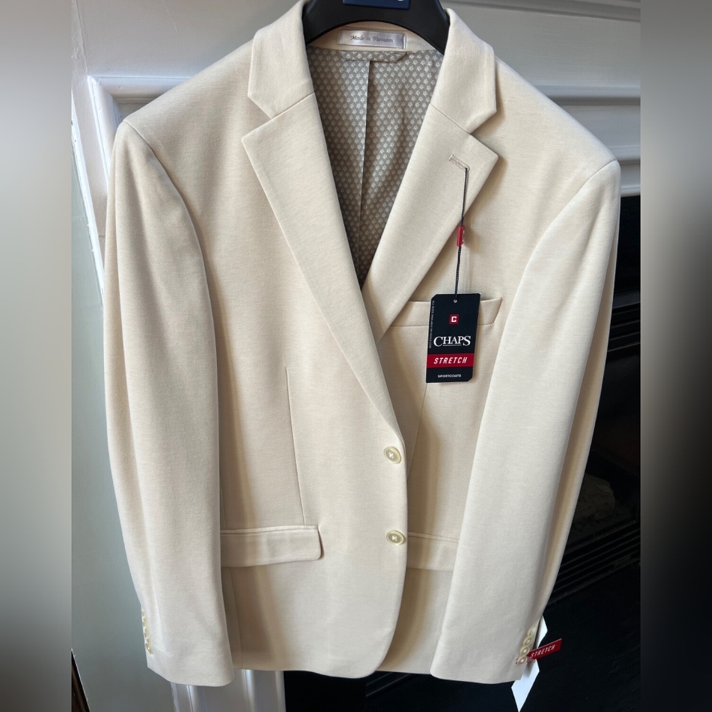 Chaps Men's Elegant Beige Blazer (50REG) NWT